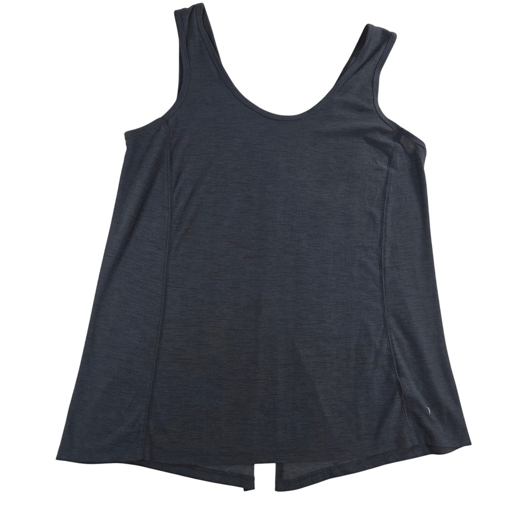 Old Navy Active Women M Gray Tank Top Breathe On Split Back Performance Athletic